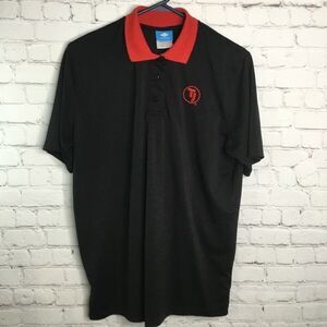 Clipper Men’s Black Red Logo TJ Short Sleeve Polo Shirt Size L